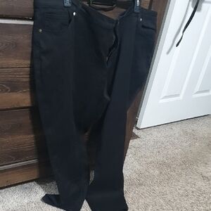 Woman Within Black Straight Leg Jeans